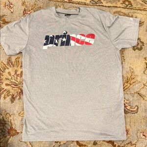 Prince Gray T-Shirt with Red and Blue Logo
